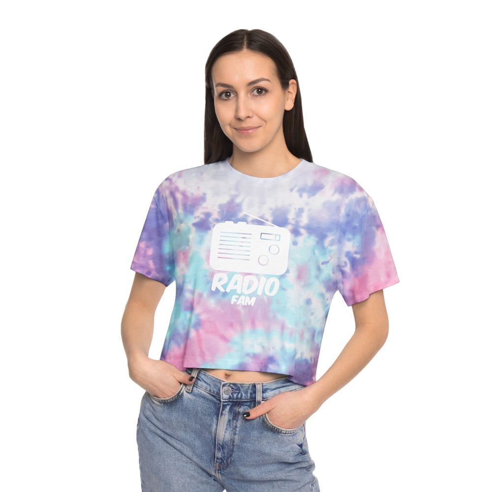 Radio Fam Logo Tie-Dye Crop Tee Women's